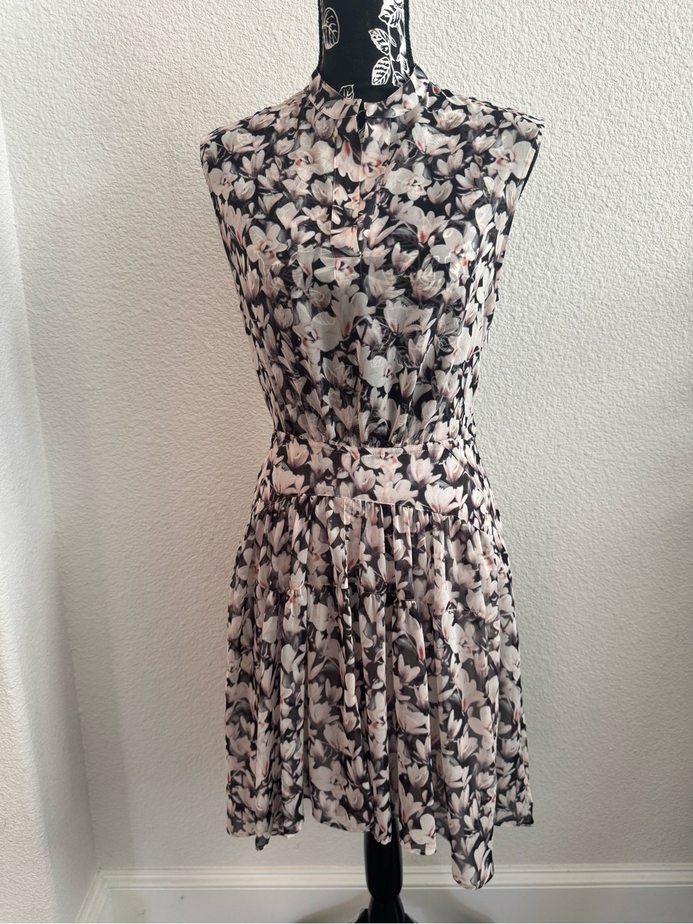 AllSaints Black Floral Dress Size 4